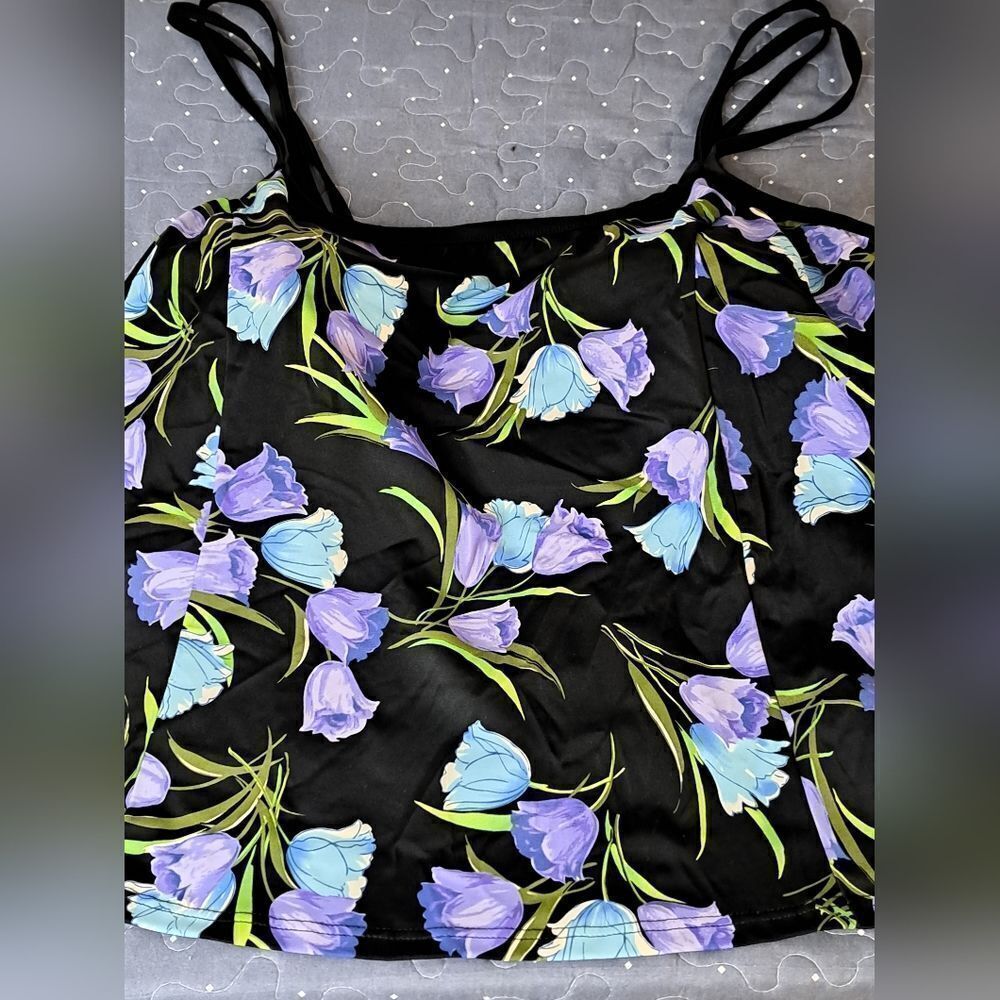 Tropical Escape tankini swim top size 20